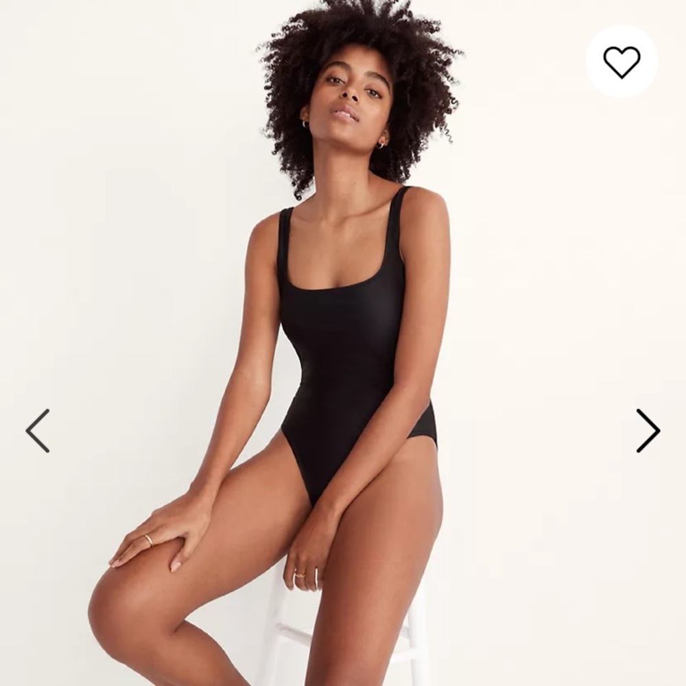 Madewell Second Wave Square Neck Tank One Piece Swimsuit